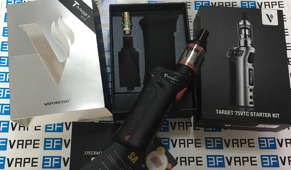 AUTHENTIC VAPORESSO TARGET VTC 75W VW MOD + CERAMIC CCELL COIL TANK STARTER KIT