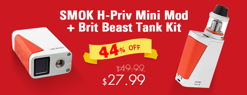 SMOK H-Priv Mini 50W 1650mAh TC VW Box Mod + Brit Beast Tank Kit