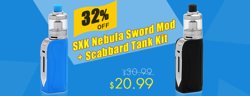 Authentic SXK Nebula Sword 50W 1500mAh TC VW Variable Wattage Mod + Scabbard Tank Kit