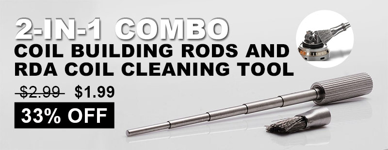 2-in-1 Combo Coil Building Rods and RDA Coil Cleaning Tool