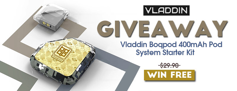 Vladdin Boqpod 400mAh Pod System Starter Kit Giveway