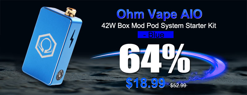 Ohm-Vape-AIO-42W-Box-Mod-Pod-System-Starter-Kit---Blue