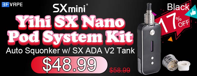 Authentic SXmini SX Nano Pod Kit Auto Squonker Kit-Black Flash Sale