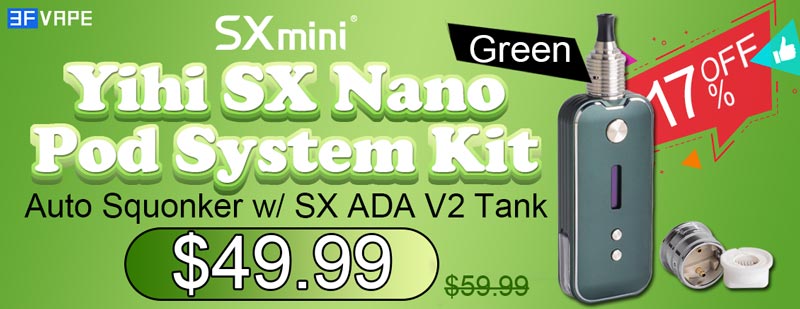 Authentic SXmini SX Nano Pod Kit Auto Squonker Kit-Green Flash Sale