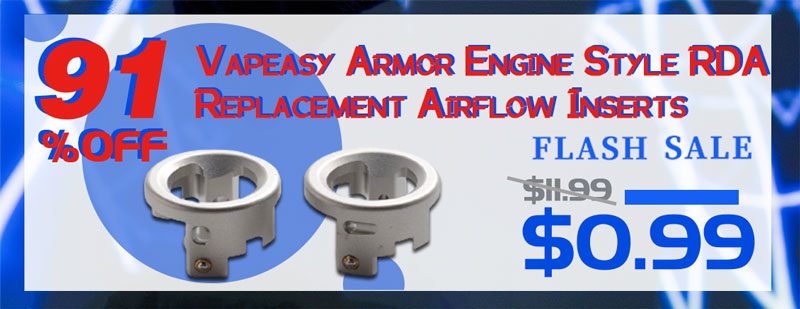 Vapeasy Armor Engine Airflow Insert 1.2 x 1.2 + 1.8 x 2.2 SS Satin (2 PCS)