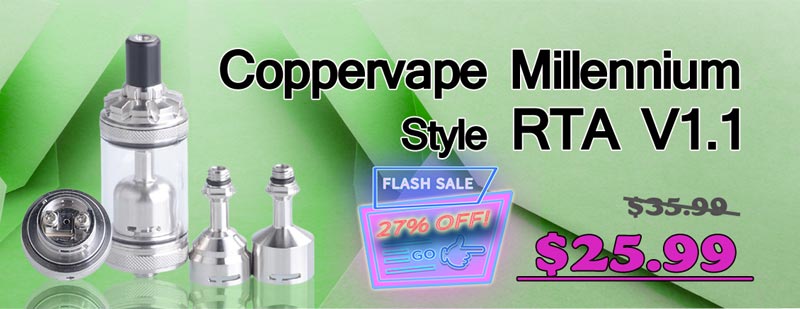 Coppervape Millennium Style RTA V1.1 Flash Sale