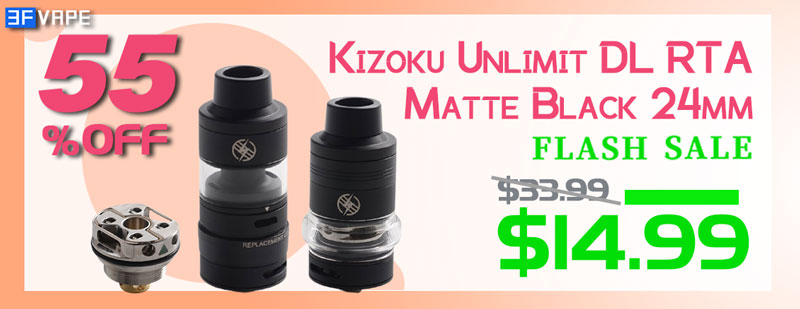 Kizoku Unlimit DL RTA Matte Black Flash Sale
