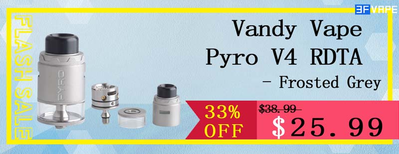 Vandy Vape Pyro V4 RDTA - Frosted Grey